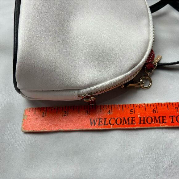 Sanrio Hello Kitty Crossbody Purse with Charms Adjustable Strap Zip White Red - Picture 7 of 15